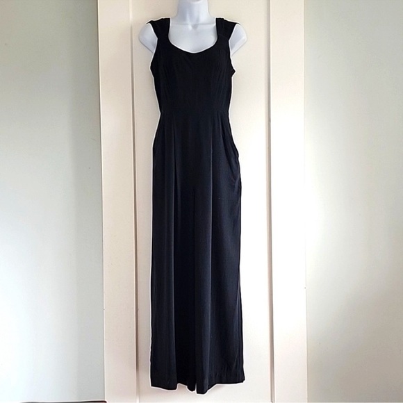 NWT Madewell Cap-Sleeve Crop Wide-Leg Jumpsuit in Black Size 2 - Picture 2 of 16